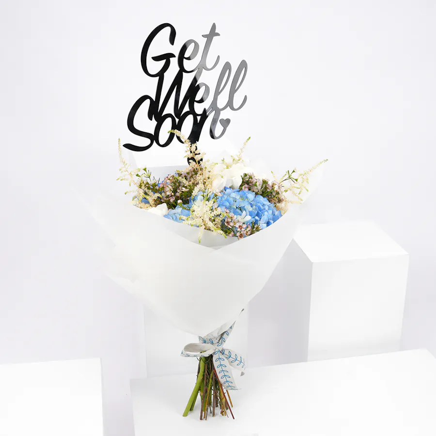 Hydrangea Bouquet | White Wrap 5