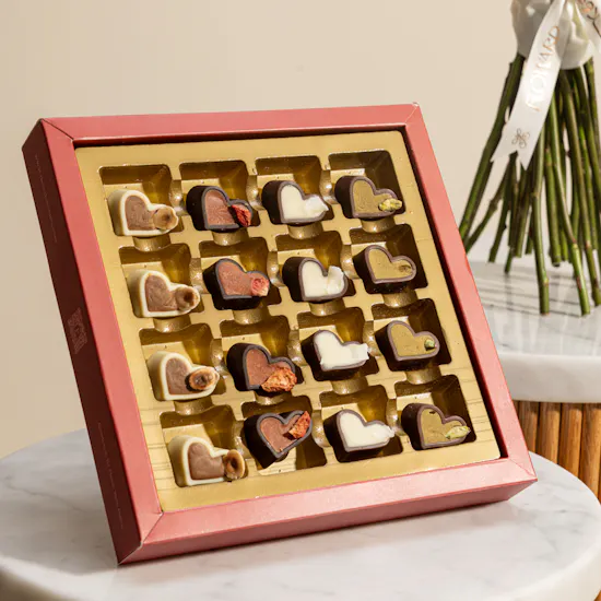 Fleur Hearts Chocolate Box | Cheerful Flowers and Balloons