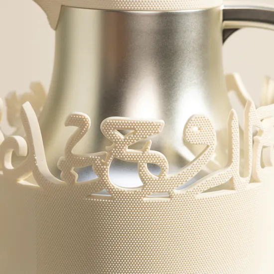 Otantik Mirral Vacuum White and Silver Flask