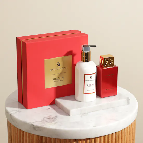 Swiss Arabian Shaghaf Oud Ahmar Unisex Gift Set