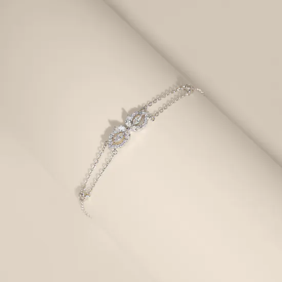 Hilia Sparkling Silver and Zircon Women's Bracelet