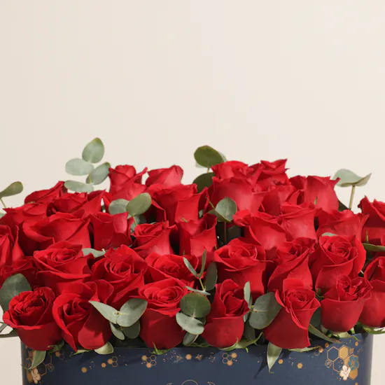 Scarlet Love Red Rose Garden Box