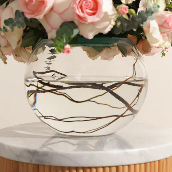 Enchanting Blush Rose Vase