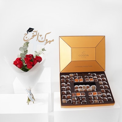 صندوق شوكولاته حجم  كبير من  جوديفا | بريق الورد