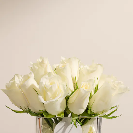 White Flowers Vase