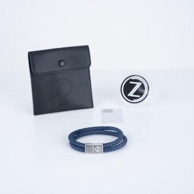 Zus Double Navy Blue Leather Bracelet