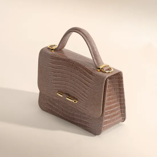 Rula Galayini Baby Vertigo Tan Lizard-Print Women’s Bag