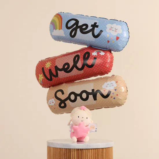 A Little Fairy Magic Get Well Plush Toy and Balloon Set