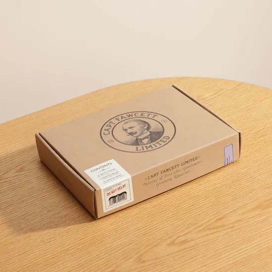Captain Fawcett Shave Brush, Razor and Soap Box Gift Set