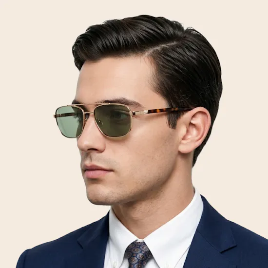 Le Specs Le Mimi Aviator Gold Moss Mono Unisex Sunglasses