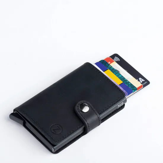 Zus Black Leather Wallet
