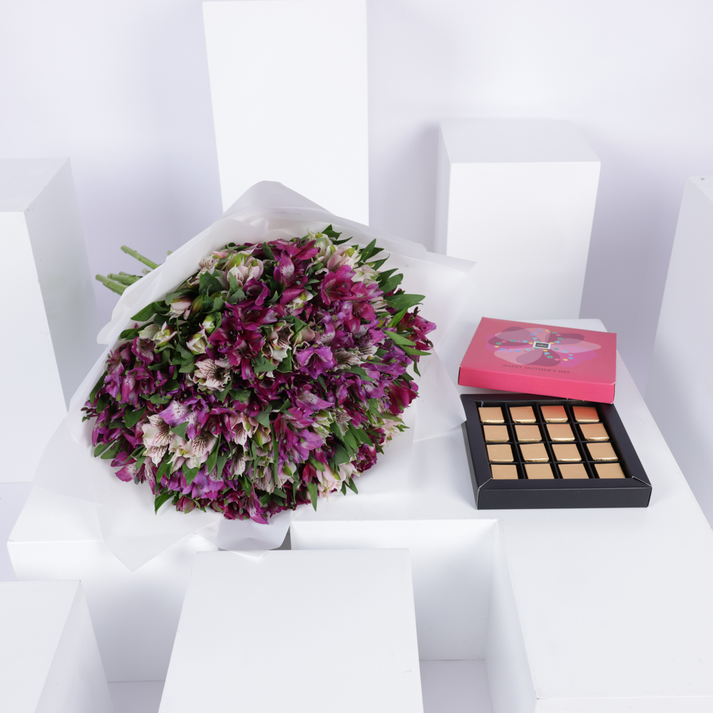 Patchi Chocolate Box | Alstroemeria Bouquet