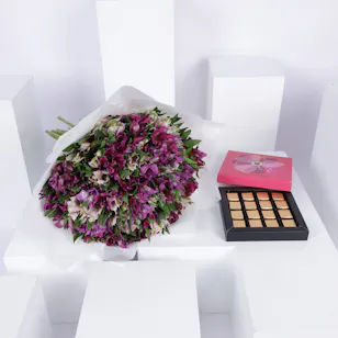 Patchi Chocolate Box | Alstroemeria Bouquet