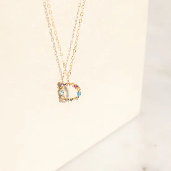 L'azurde Letter D Shaped Necklace