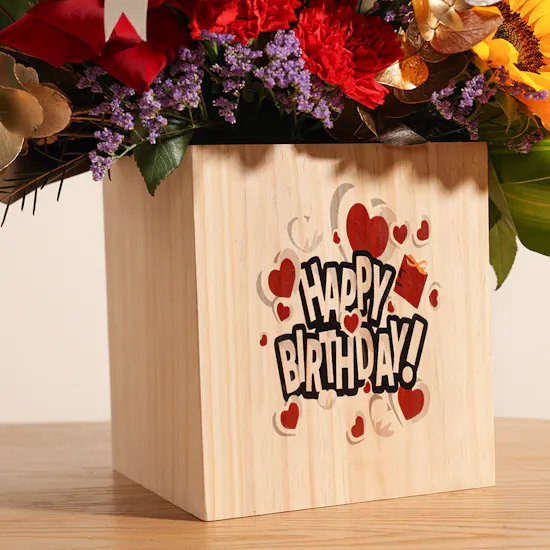 Radiant Birthday Flowers Box