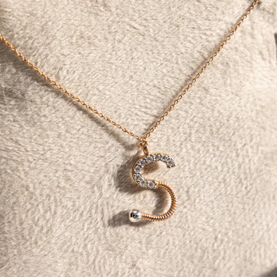 Siran by Iram Diamond Letter S Necklace