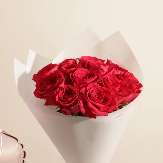 Aani & Dani Red Velvet Cake | Baby Girl Arrival Flowers and Balloon