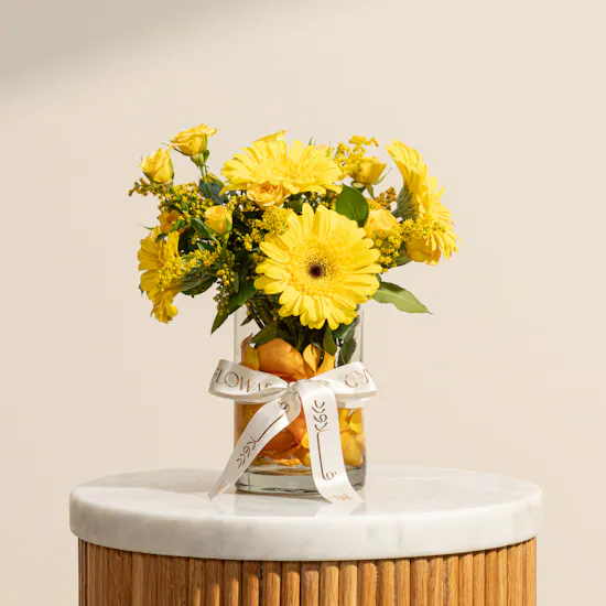 Golden Flower Vase