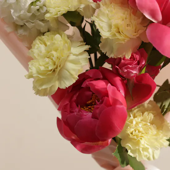 Crimson Peony Whisper Flower Bouquet