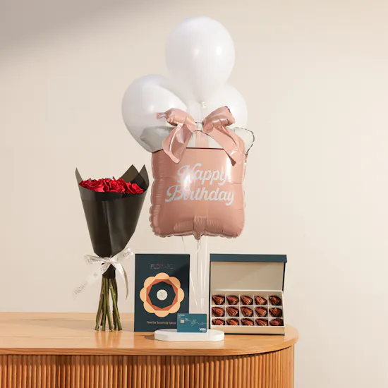 Floward Card 50 KWD | All Her Birthday Wishes Gift Set