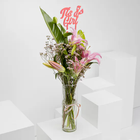 Pink Lilies Vase