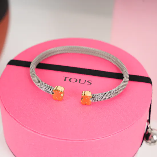 Tous Mesh Gold & Steel Bangle | Cymbidium Vase