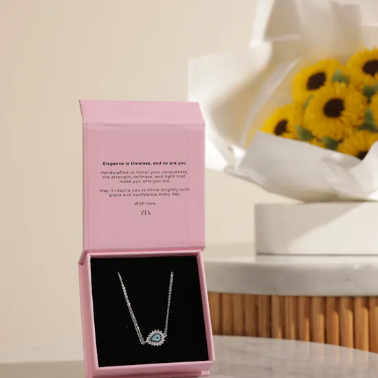 Zia Silver Blue Eye Bracelet | Gourmet Artistry Flower Cupcakes Bouquet