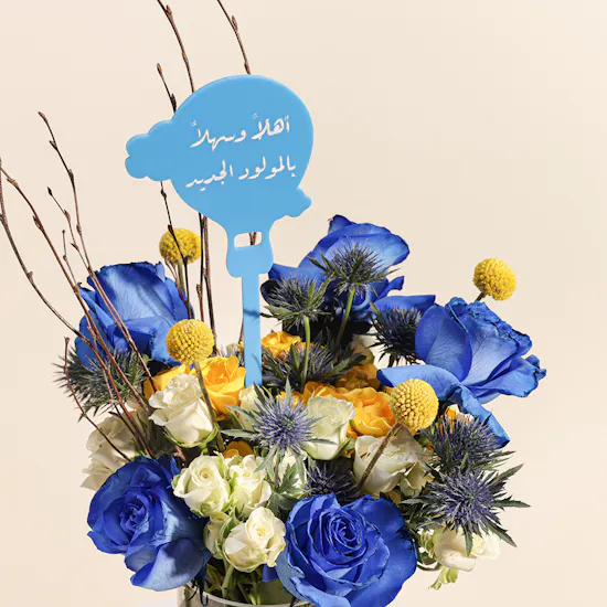Welcome New Baby Born Flowers Vase