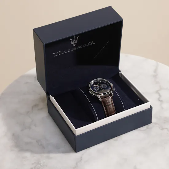 Maserati Epoca Chronograph Brown Leather Men's Watch