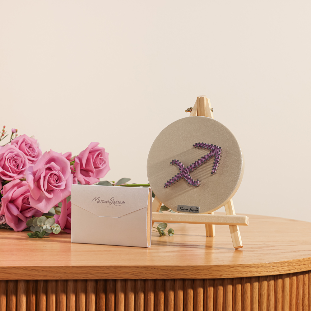 Maisam Qassem Sagittarius Art Piece | Birthday Flowers