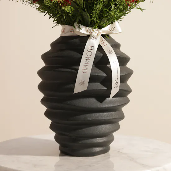 Scarlet Harmony Flower Vase