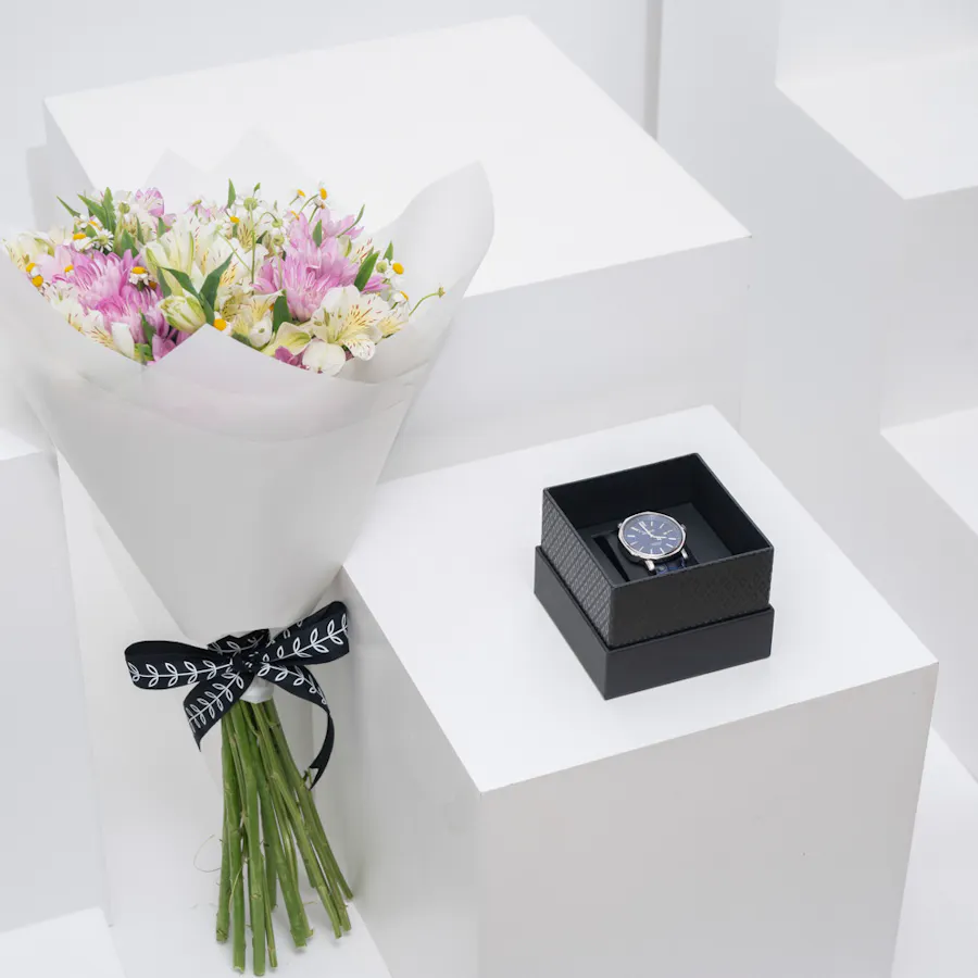 Avalieri Prestige Blue Men's Watch | Bright Flowers 2