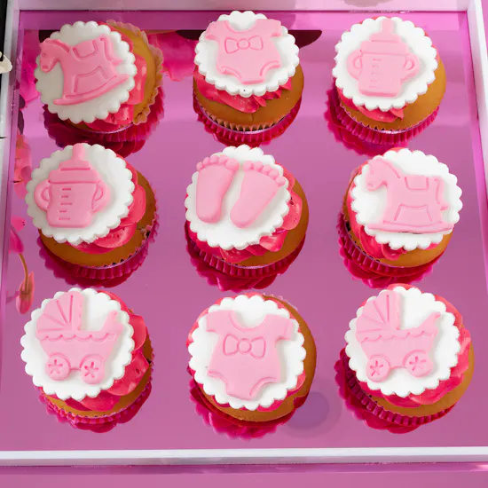 New Baby Girl Chocolate Cupcakes | Roses