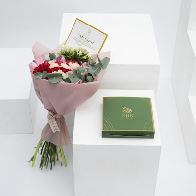 Splendid Spring Bouquet  with gift card by SBS 