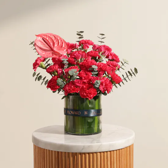 Festive Fuchsia Flower Vase