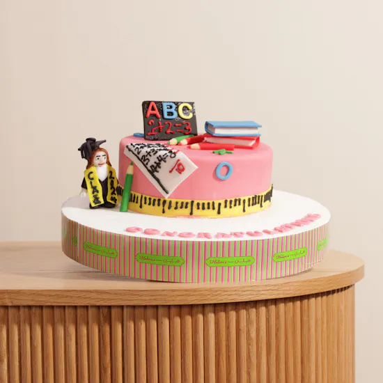 Helen's Bakery Pink Graduation Cake