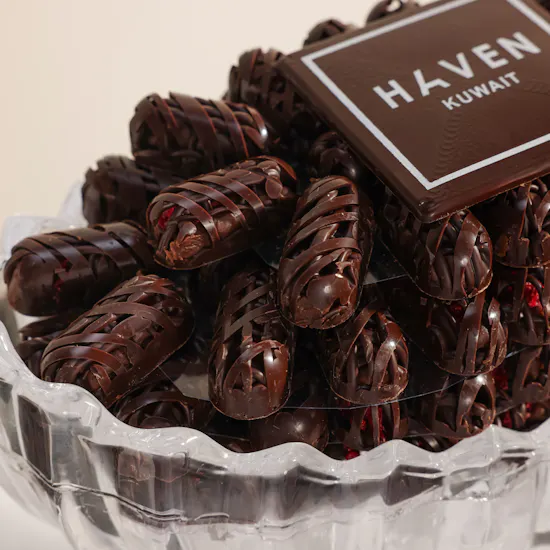 Haven Chocolate Bourgeoise Chocolates Crystal Tray