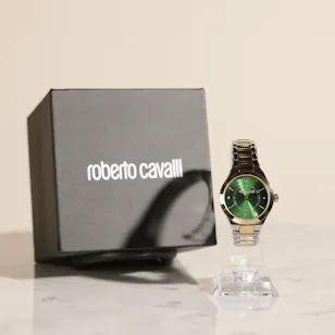Roberto Cavalli Silver and Gold Women's Watch