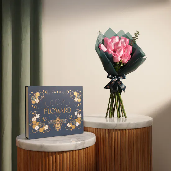 Floward Essence of Joy Medium Chocolate Box | Gorgeous Flower Bouquet