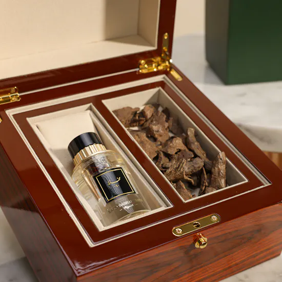 Saad Bashammakh Brown Wooden Box Set