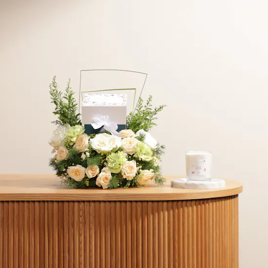 Floward Orange Blossom Candle | Peach Rose