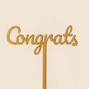 Congrats Topper | Gold Congrats Topper | Gold