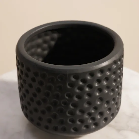 Floward Fancy Black Ceramic Vase