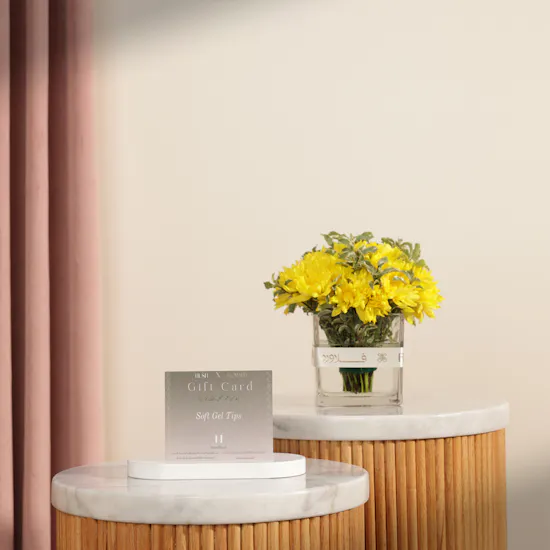 Hush Spa Soft Gel Tips Women's Gift Voucher | Unforgettable Memory Flower Vase