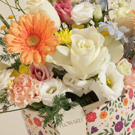 Colorful Spring Flower Vase