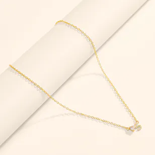 Hrh Dainty Letter S and Stone Gold Plated Necklace