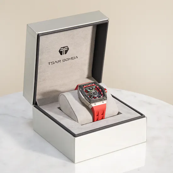 Tsar Bomba Neutron Automatic Limited Edition Red Titanium Men's Watch