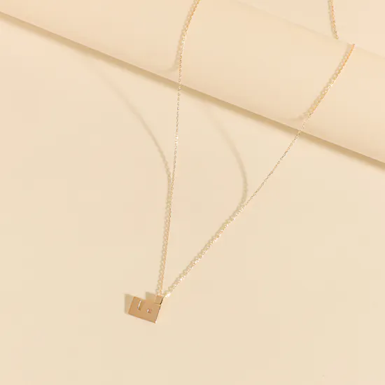 Midad letter Faa necklace | 18 k Gold