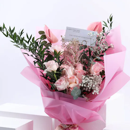 Sparadise Hot Stone Massage Voucher | Pinkish Bouquet