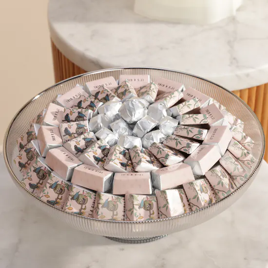Anoosh It's A Girl Luxurious Chocolate Tray | Dewy Charm Flowers Bouquet